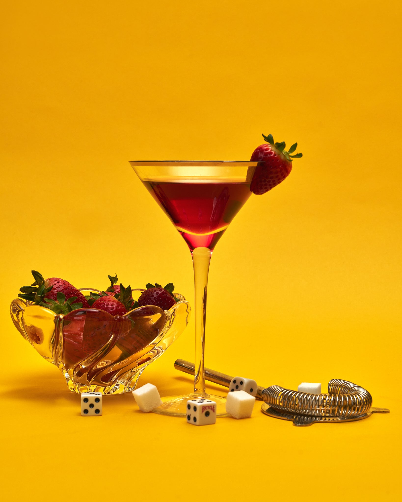 The Gold-Rimmed Tapered Martini Glass