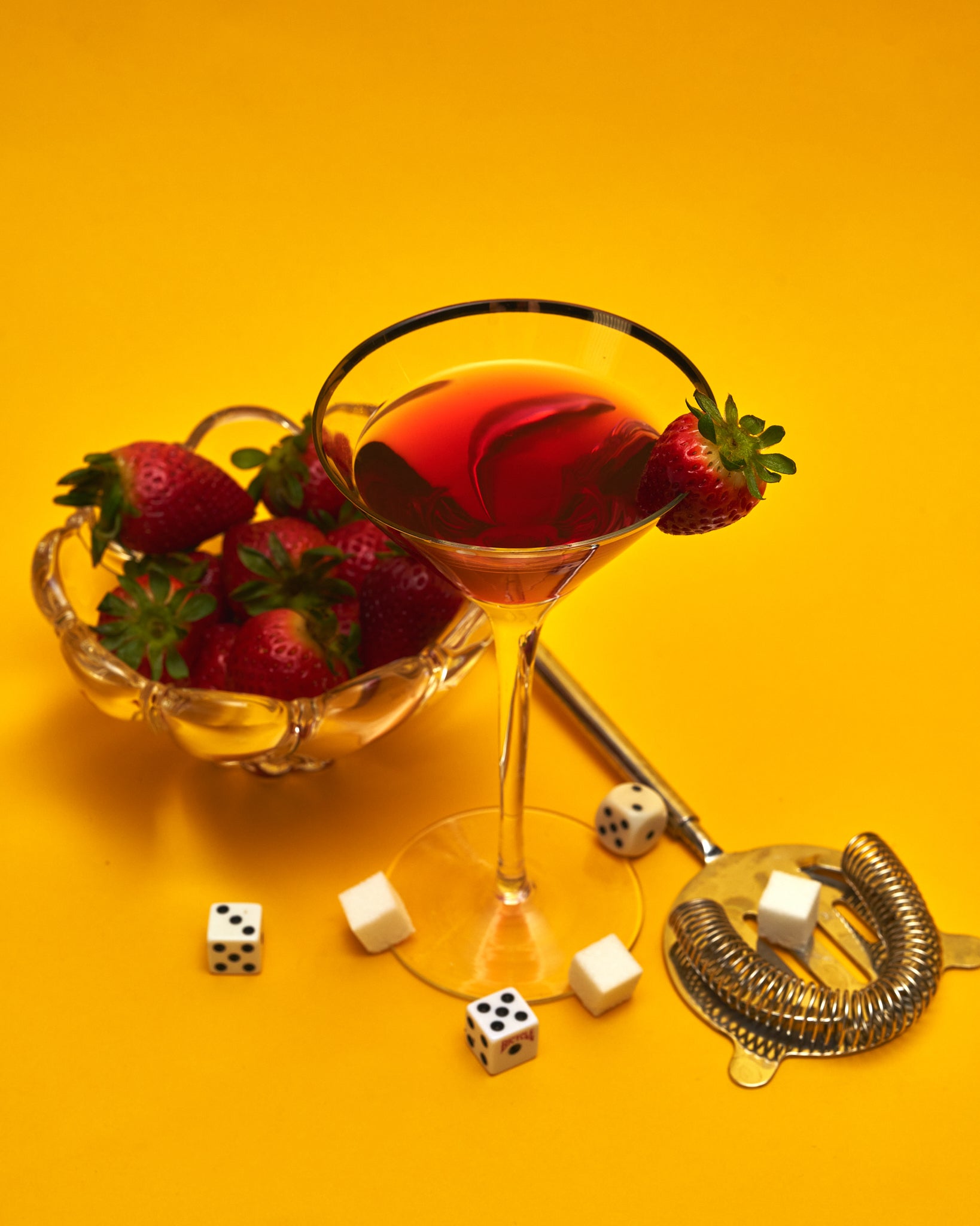 The Gold-Rimmed Tapered Martini Glass