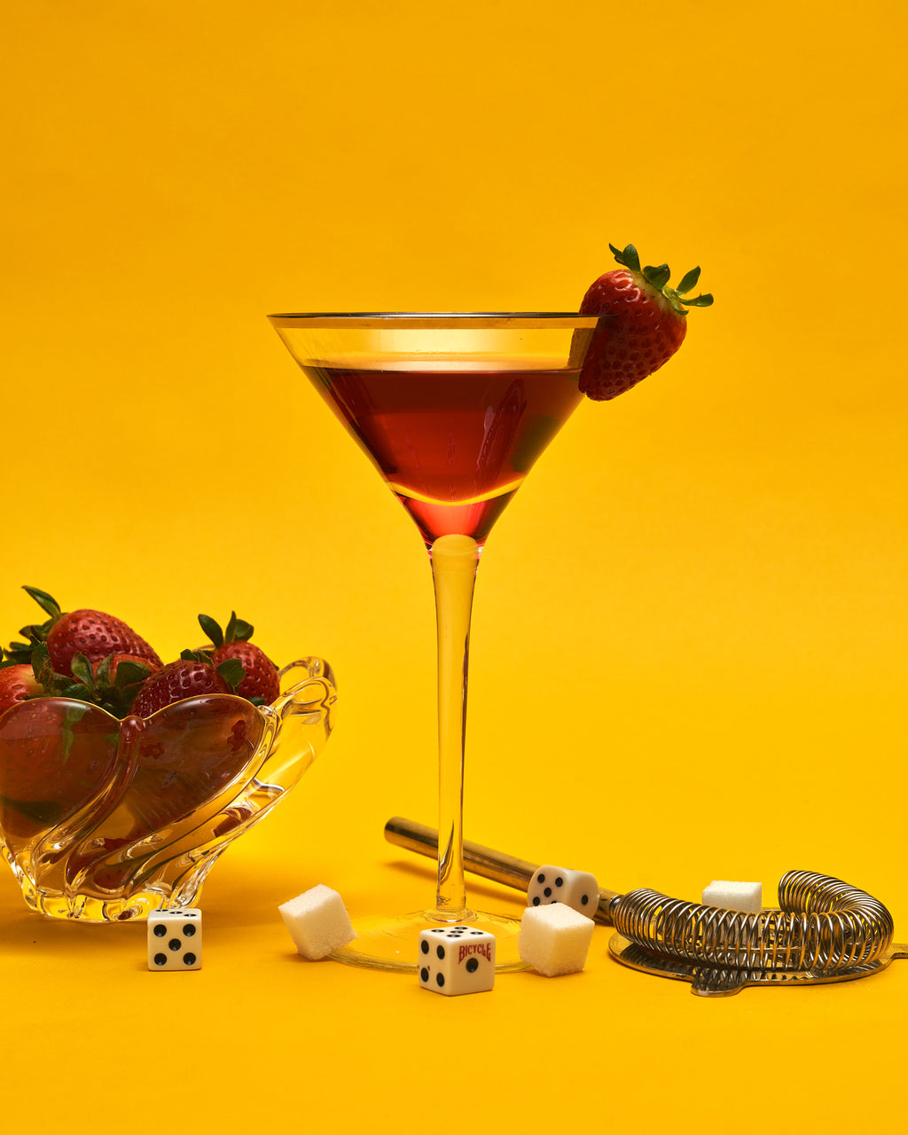 The Gold-Rimmed Tapered Martini Glass