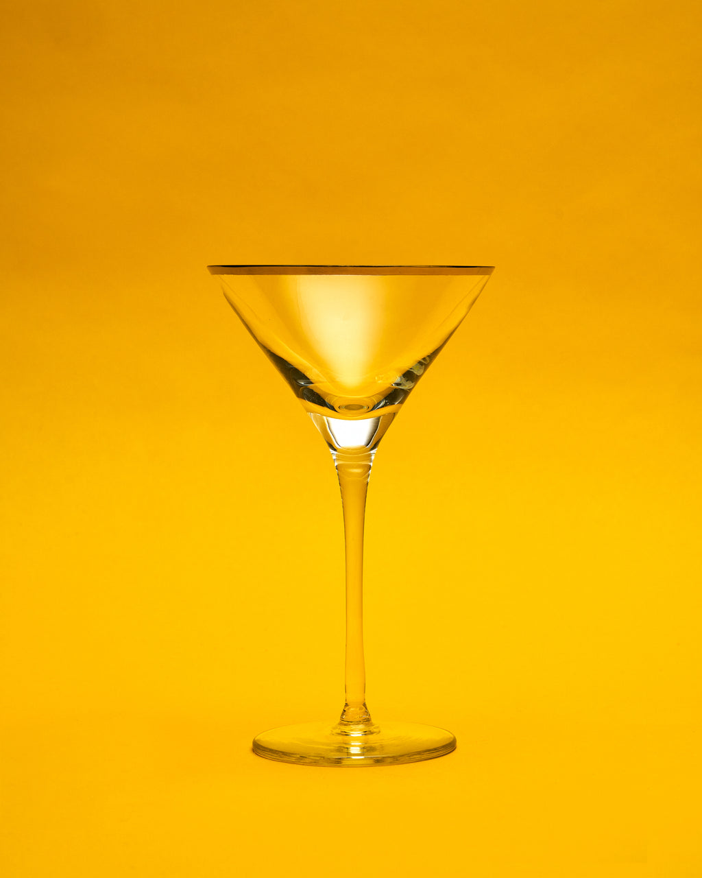 The Gold-Rimmed Tapered Martini Glass