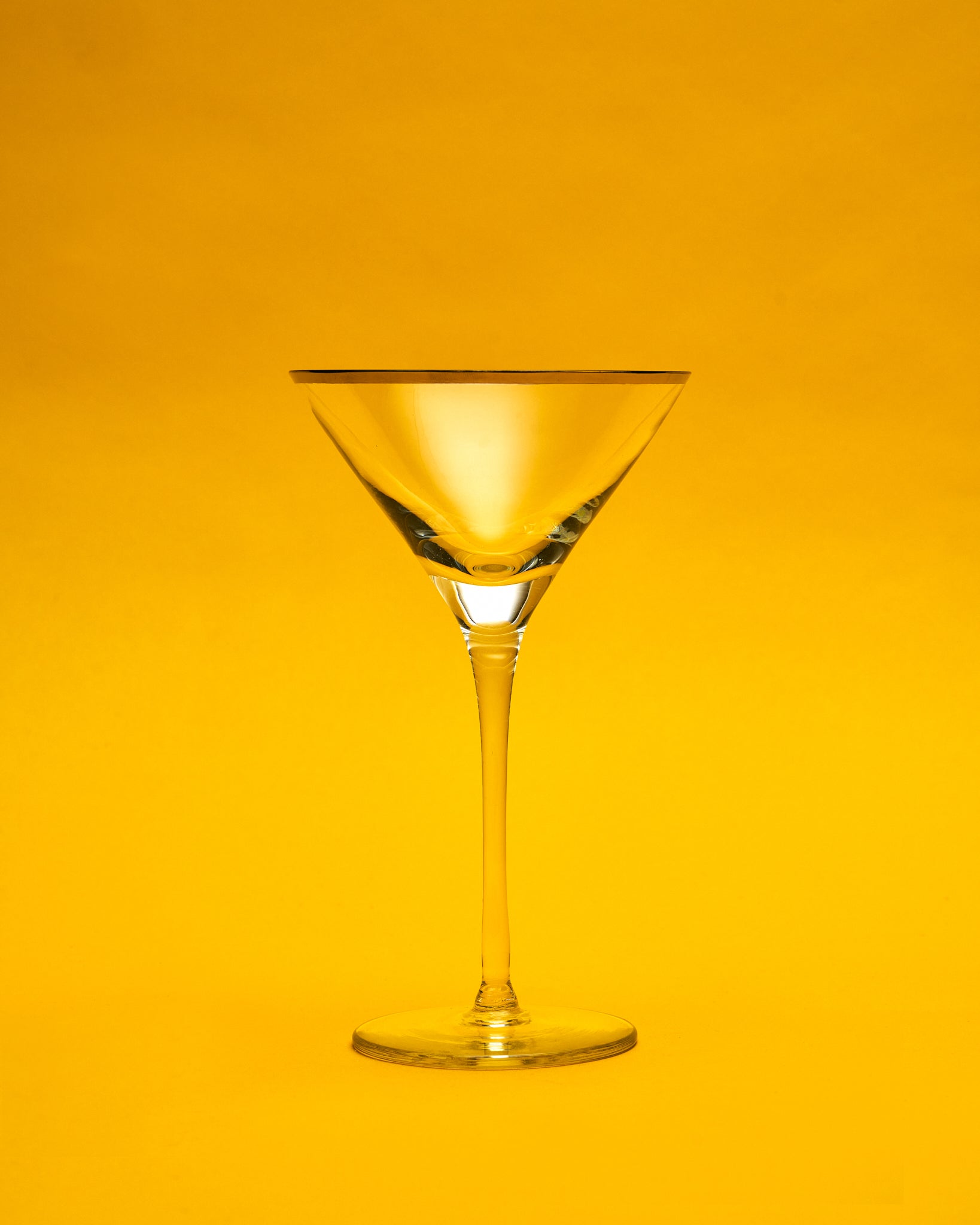 The Gold-Rimmed Tapered Martini Glass