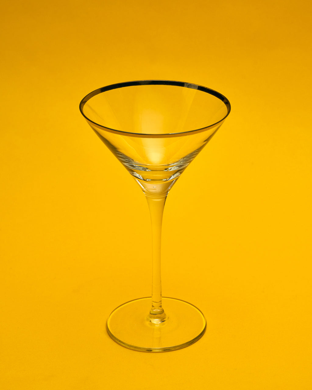 The Gold-Rimmed Tapered Martini Glass