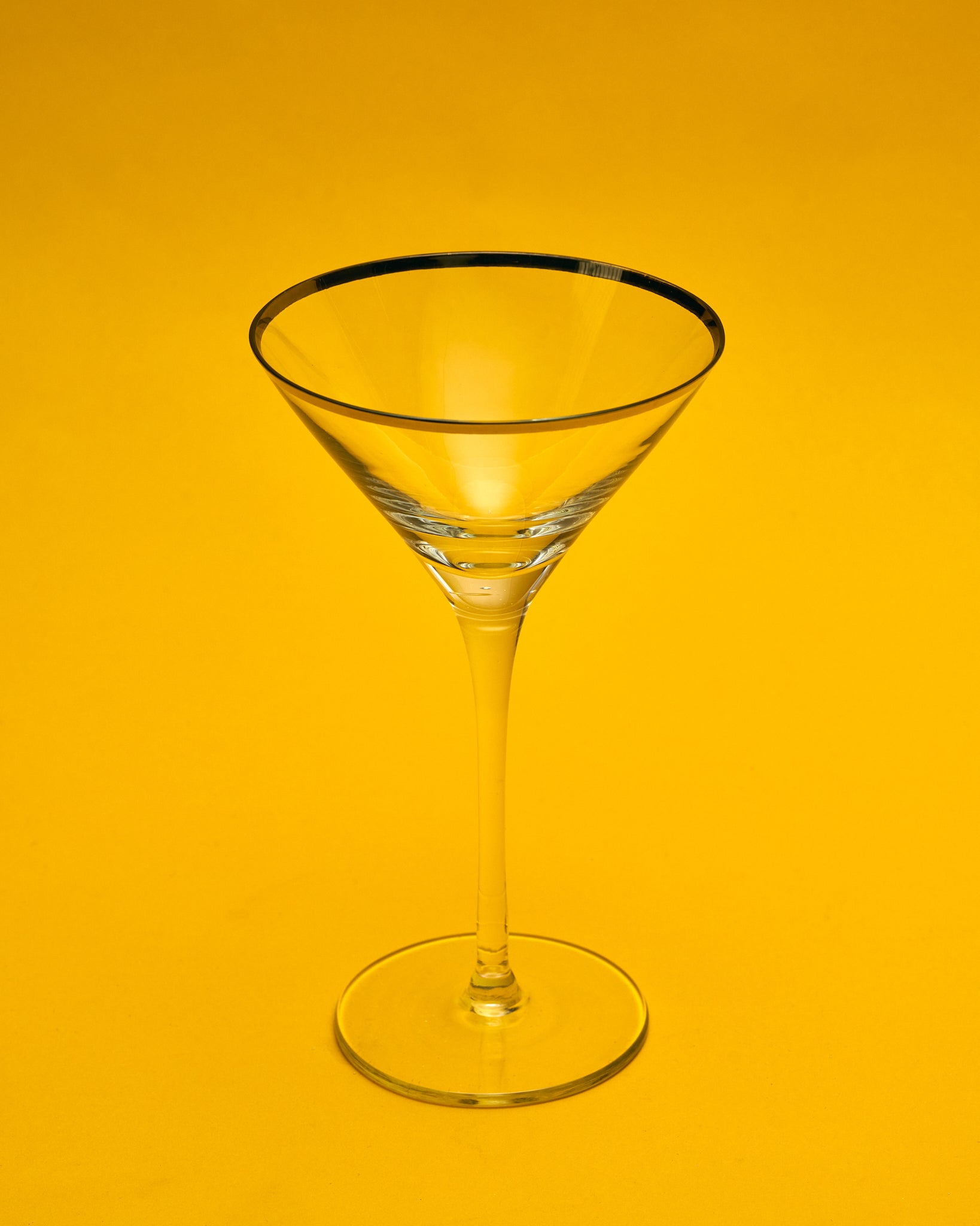 The Gold-Rimmed Tapered Martini Glass