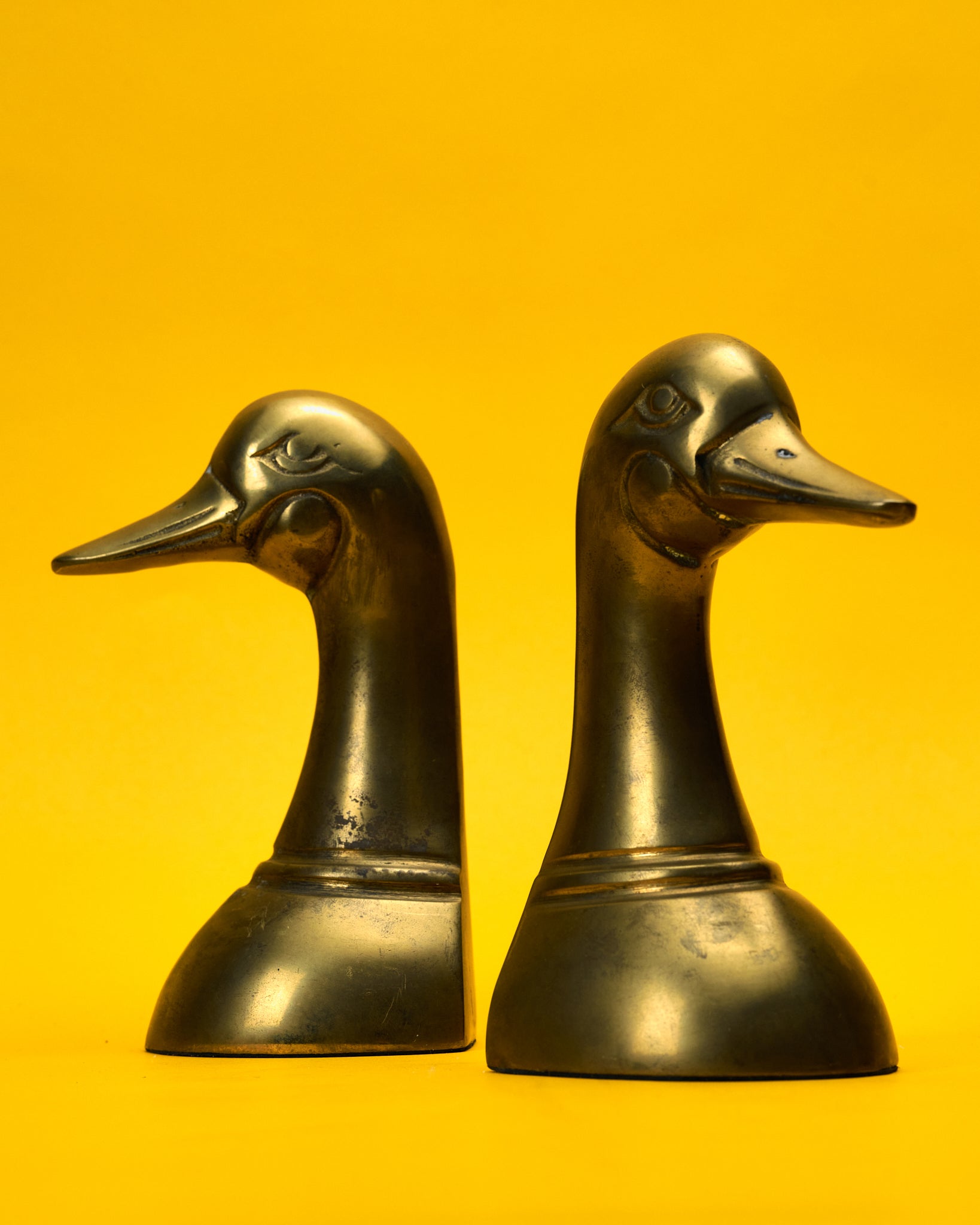 The Solid Brass Mallard Bookends