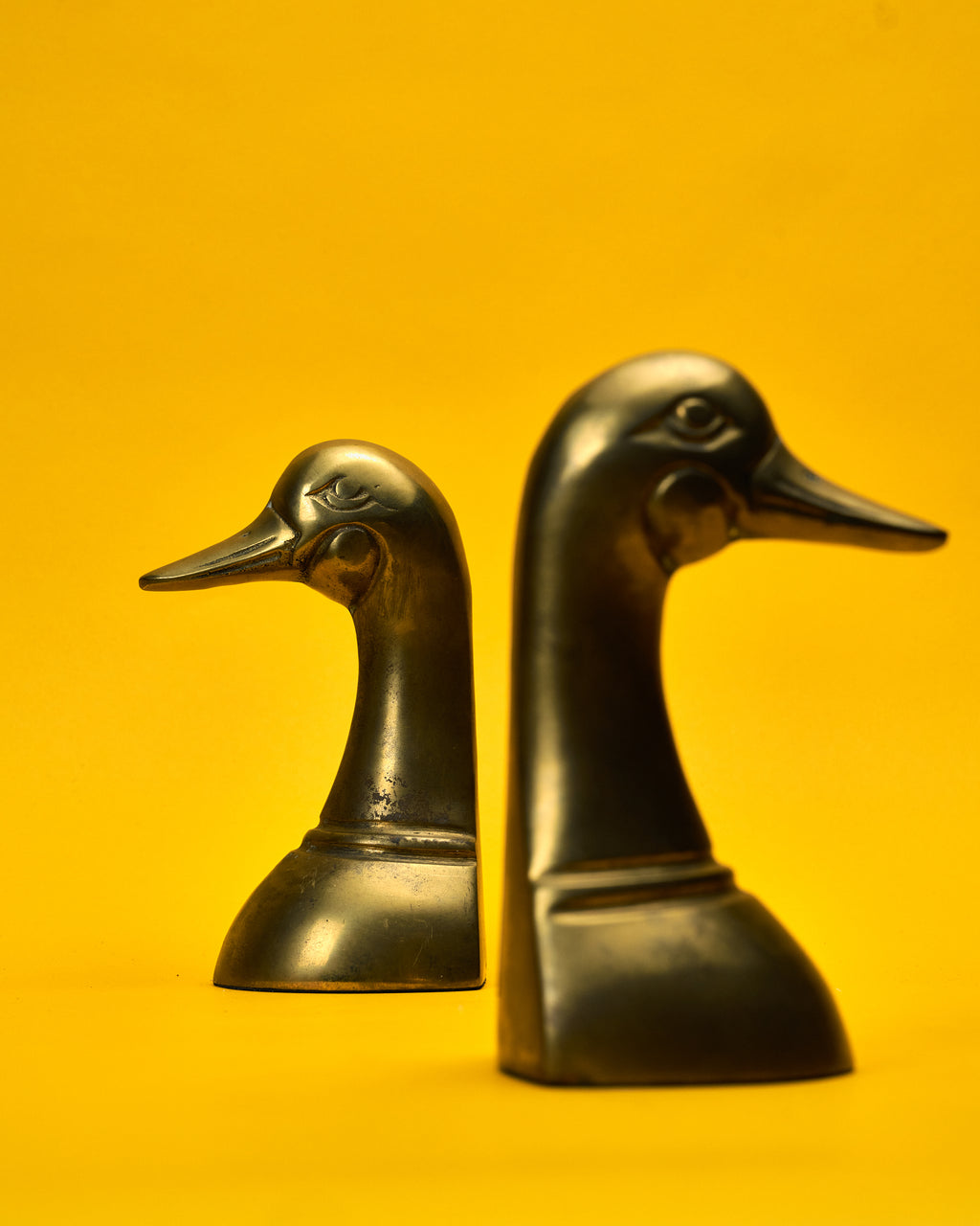 The Solid Brass Mallard Bookends