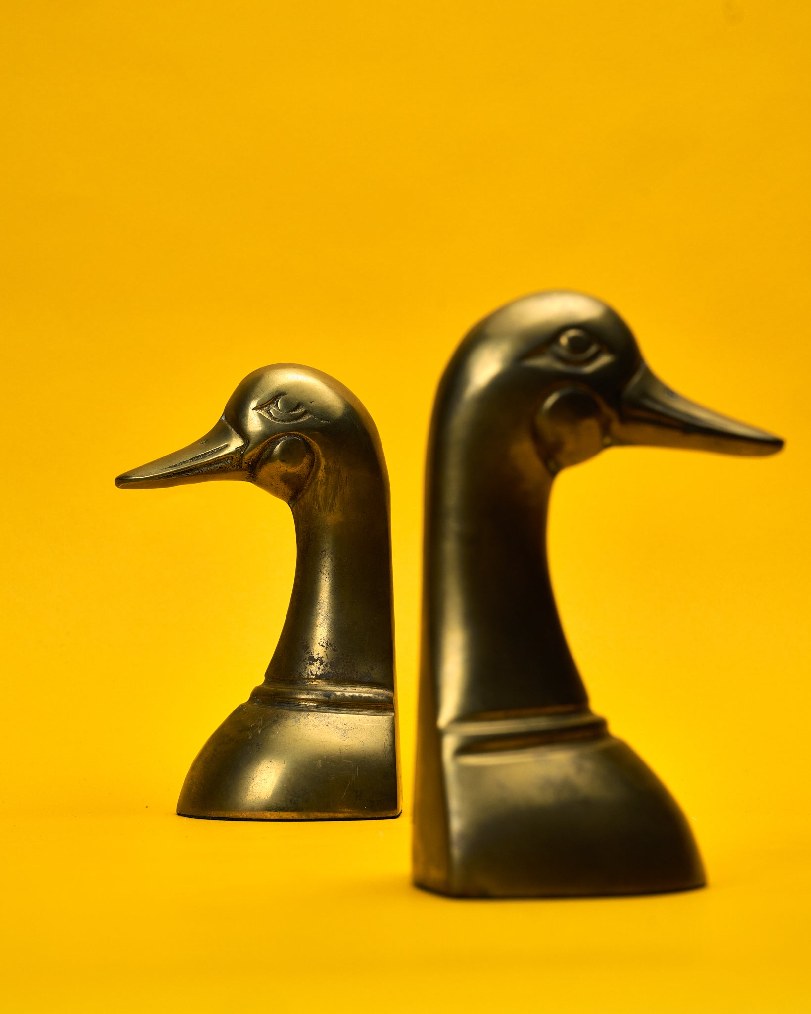 The Solid Brass Mallard Bookends