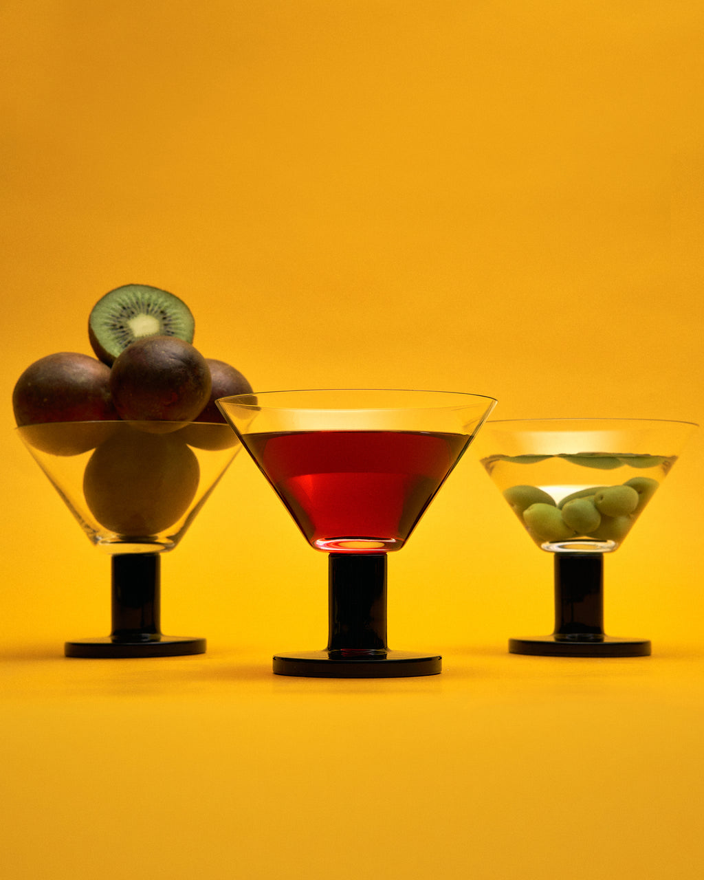 The Midnight Martini Glass