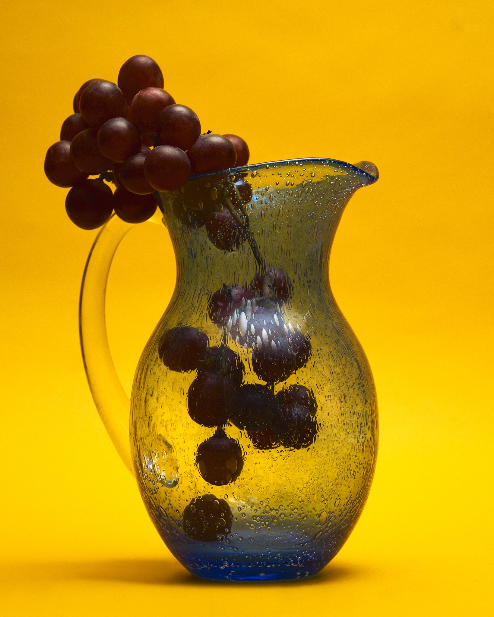 The Cerulean Artisan Glass Pitcher